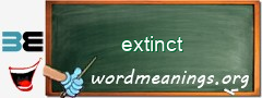 WordMeaning blackboard for extinct